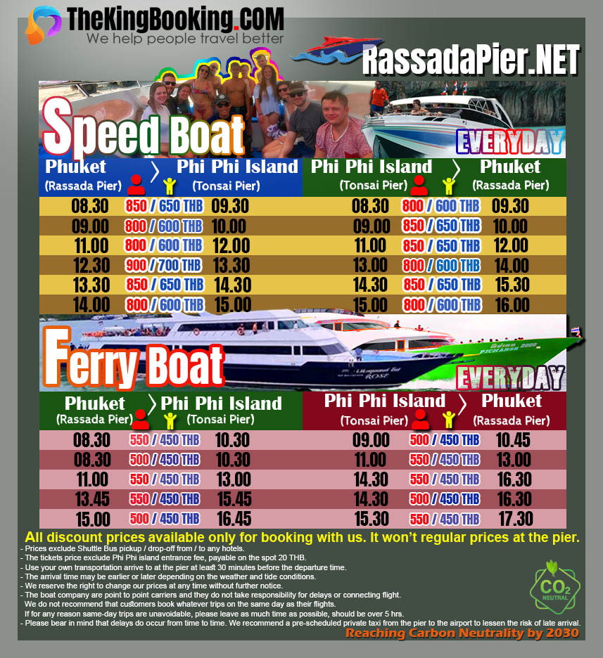 Phuket, Phi Phi ferry schedule